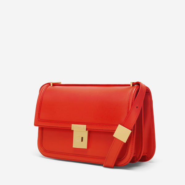 Demellier The Paris Crossbody | Poppy Red Smooth | DeMellier