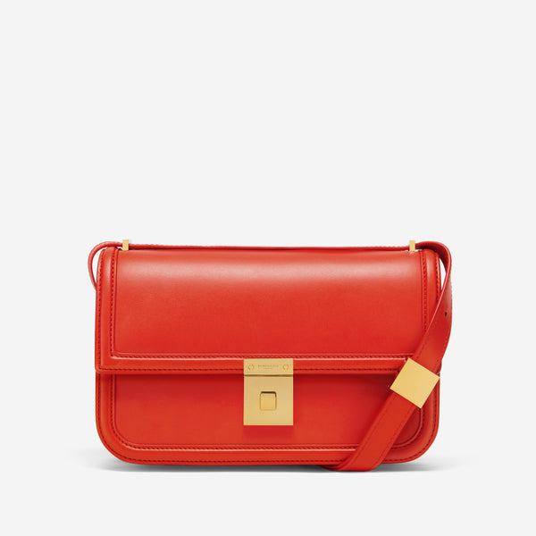 demellier The Paris Crossbody | Poppy Red Smooth | DeMellier