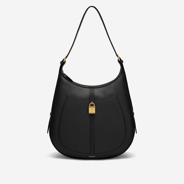 demellier The Siena Hobo | Black Small Grain | DeMellier