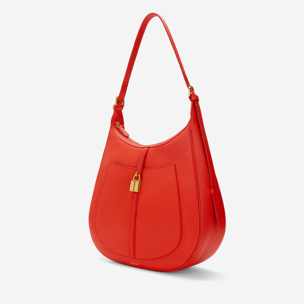 Demellier The Siena Hobo | Poppy Red Small Grain | DeMellier