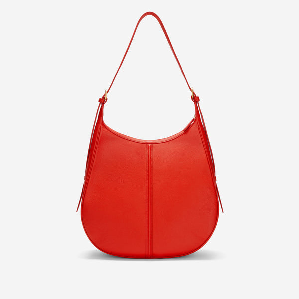 Demellier The Siena Hobo | Poppy Red Small Grain | DeMellier