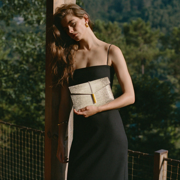 Demellier The Tokyo Clutch | Natural Lizard-Effect | DeMellier