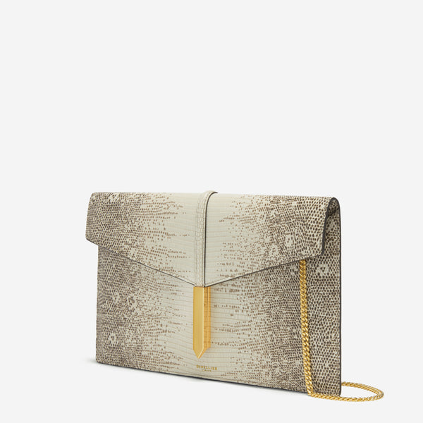 Demellier The Tokyo Clutch | Natural Lizard-Effect | DeMellier