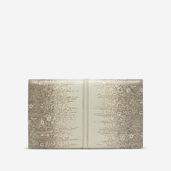 Demellier The Tokyo Clutch | Natural Lizard-Effect | DeMellier