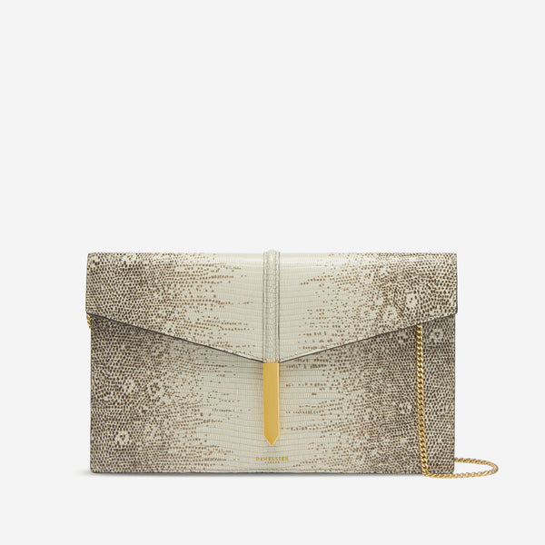 demellier The Tokyo Clutch | Natural Lizard-Effect | DeMellier