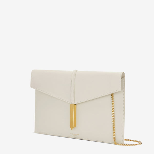 Demellier The Tokyo Clutch | Off-White Smooth | DeMellier