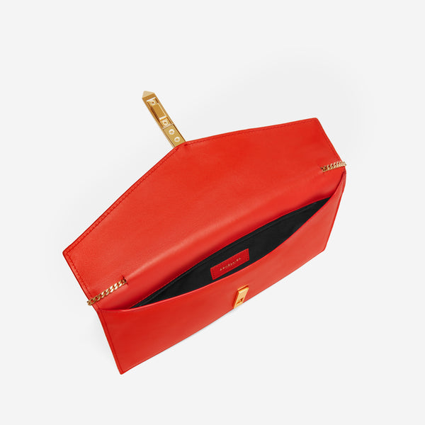 Demellier The Tokyo Clutch | Poppy Red Smooth | DeMellier