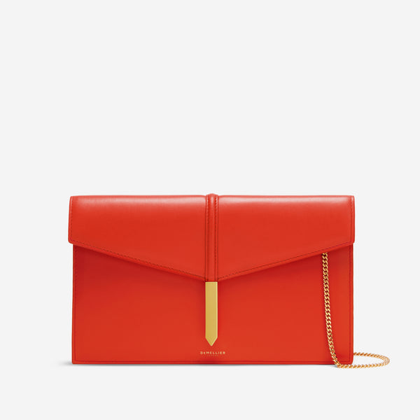 demellier The Tokyo Clutch | Poppy Red Smooth | DeMellier