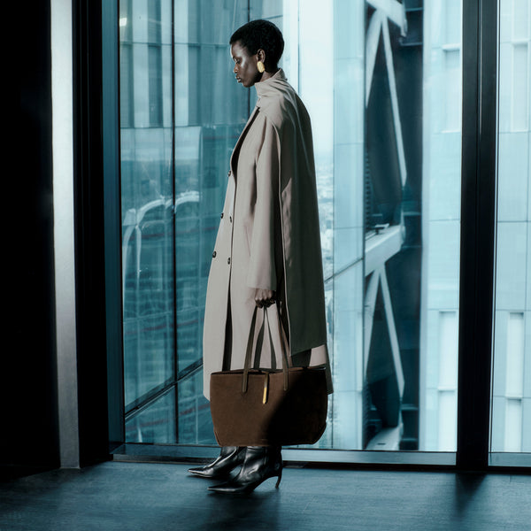 Demellier The Tokyo Tote | Mocha Suede & Mocha Suede | DeMellier