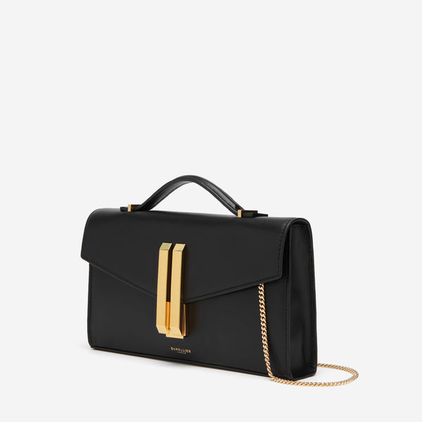 Demellier The Vancouver Clutch | Black Smooth | DeMellier