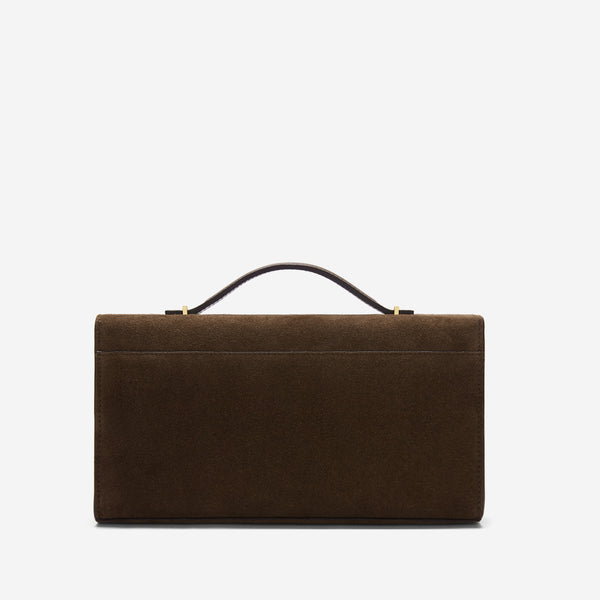 Demellier The Vancouver Clutch | Mocha Suede & Mocha Smooth