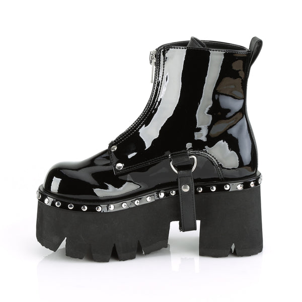 Demonia Ashes-100 Black Vegan Leather