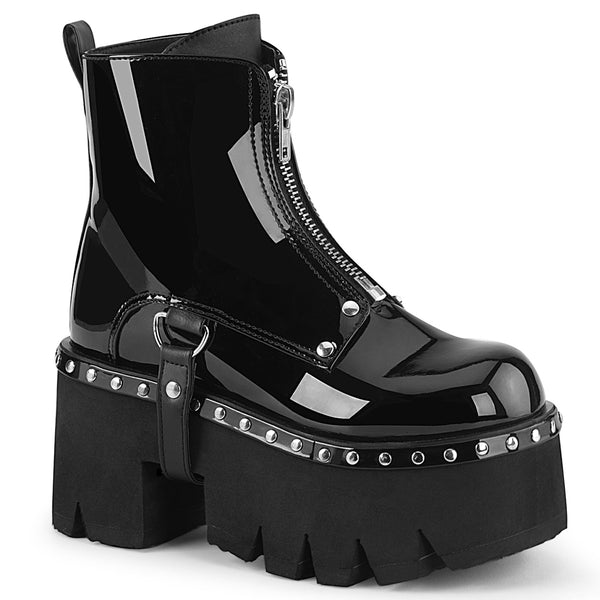 demonia Ashes-100 Black Vegan Leather