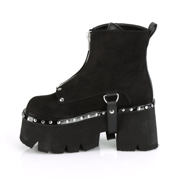 Demonia Ashes-100 Black Vegan Suede