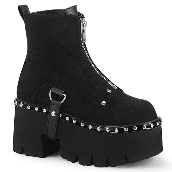 demonia Ashes-100 Black Vegan Suede