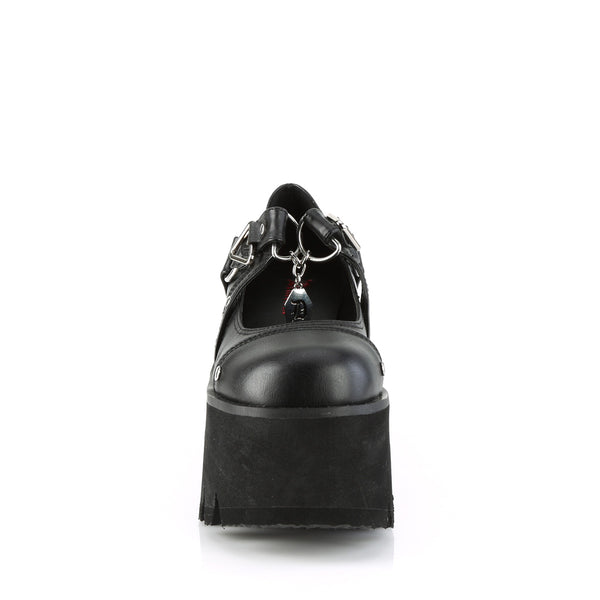 Demonia Ashes-33 Black Vegan Leather