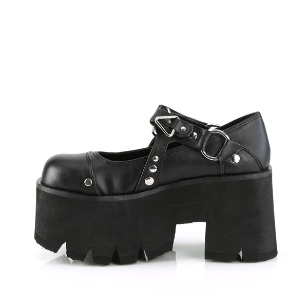 Demonia Ashes-33 Black Vegan Leather