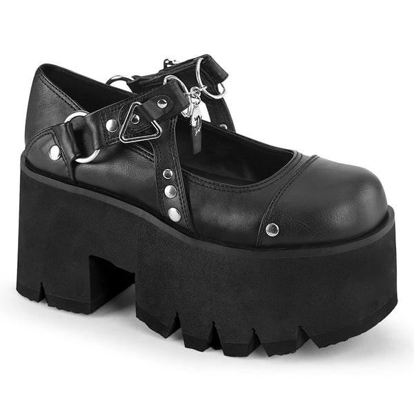 demonia Ashes-33 Black Vegan Leather