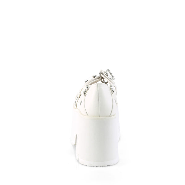 Demonia Ashes-33 White Vegan Leather