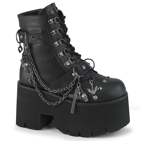 demonia Ashes-52 Black Vegan Leather