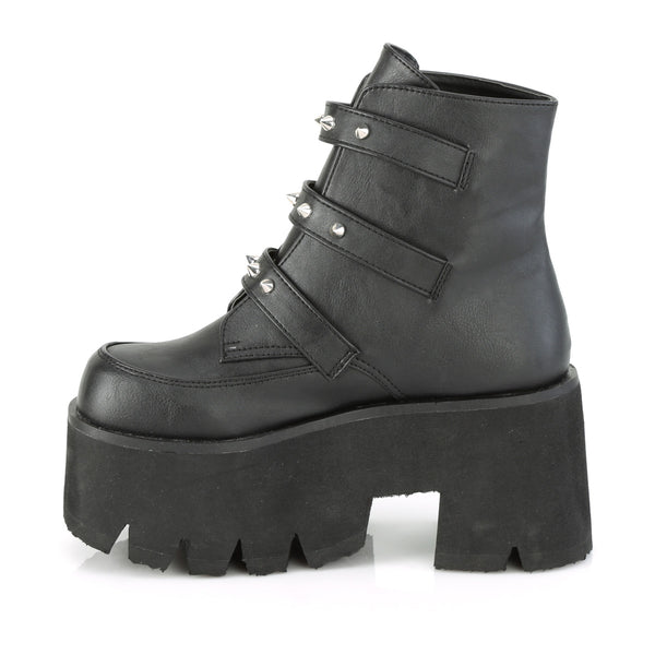 Demonia Ashes-55 Black Vegan Leather
