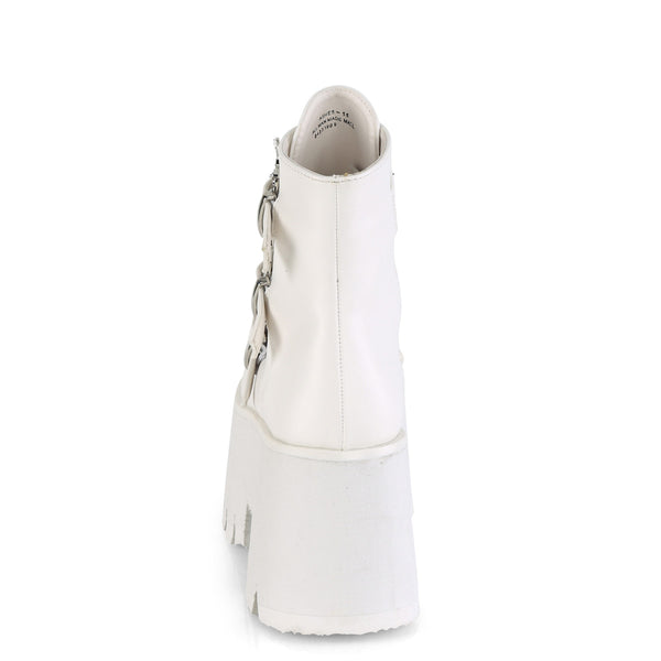 Demonia Ashes-55 White Vegan Leather