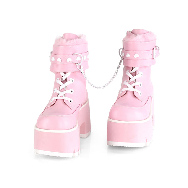 Demonia Ashes-57 Baby Pink Vegan Leather