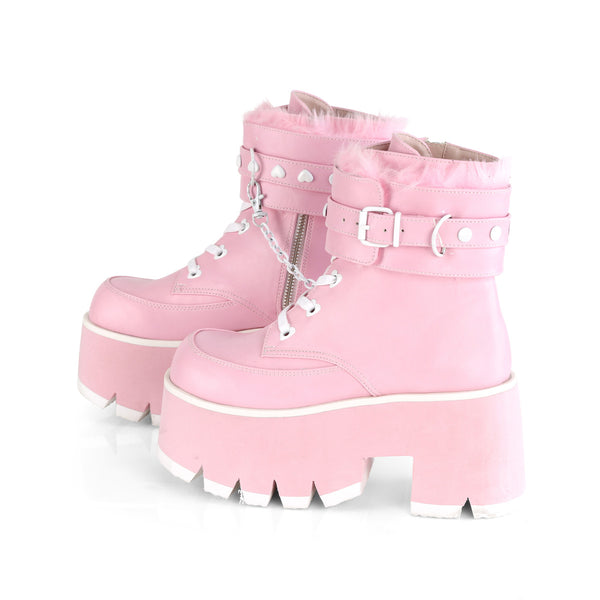 Demonia Ashes-57 Baby Pink Vegan Leather