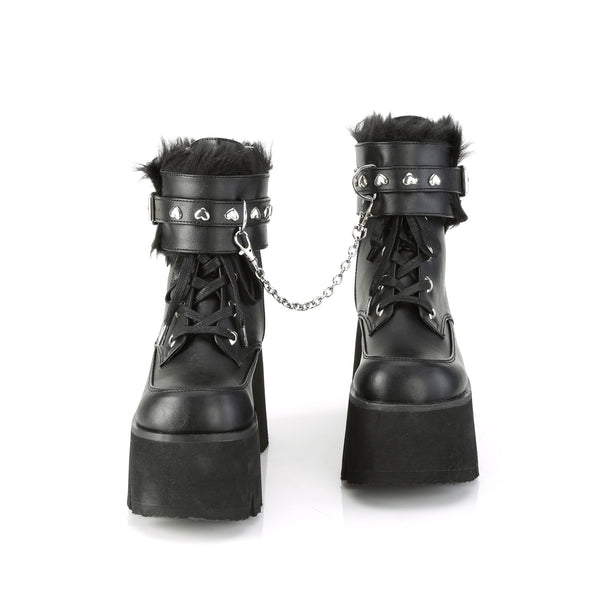 Demonia Ashes-57 Black Vegan Leather