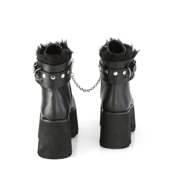 Demonia Ashes-57 Black Vegan Leather
