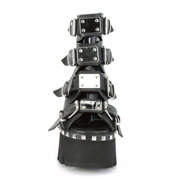 Demonia Ashes-70 Black Vegan Leather & Hologram