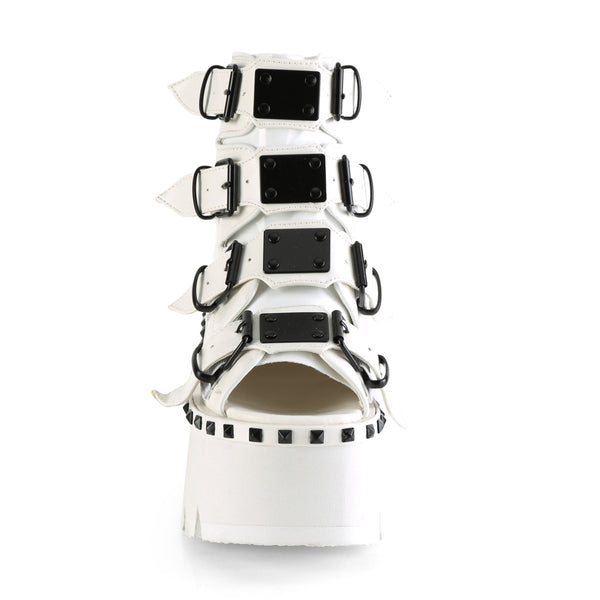 Demonia Ashes-70 White Vegan Leather