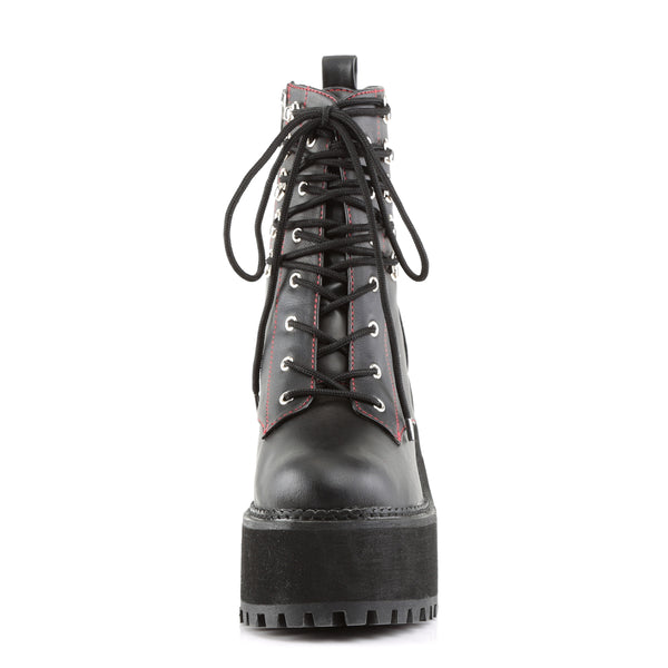 Demonia Assault-100 Black Vegan Leather