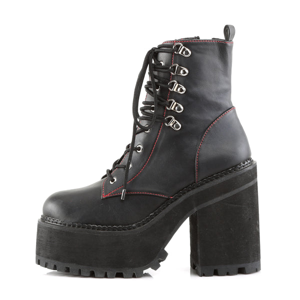 Demonia Assault-100 Black Vegan Leather