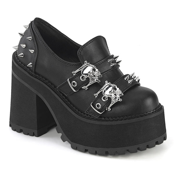 demonia Assault-38 Black Vegan Leather