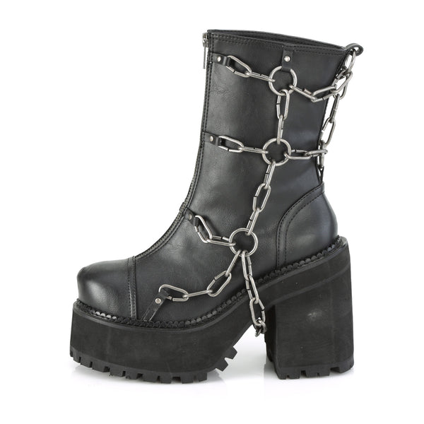 Demonia Assault-66 Black Vegan Leather