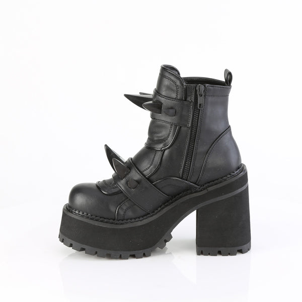 Demonia Assault-72 Black Vegan Leather