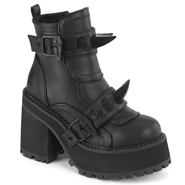 demonia Assault-72 Black Vegan Leather