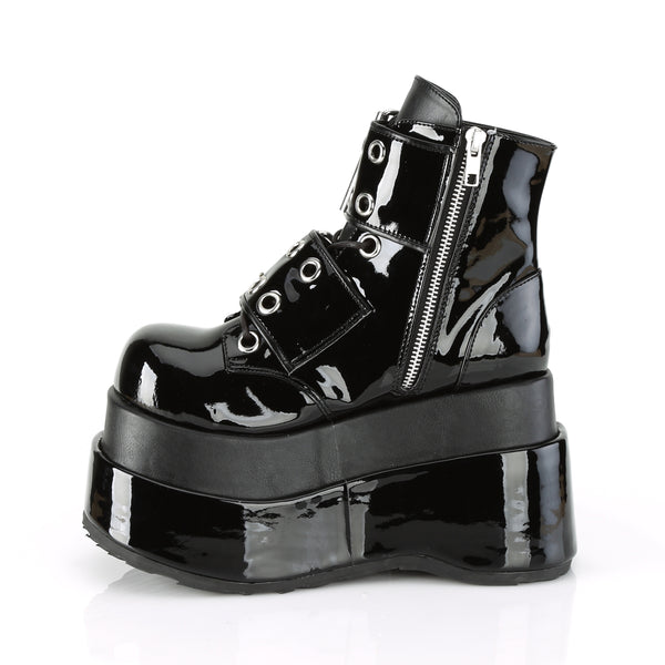 Demonia Bear-104 Black Patent-Vegan Leather
