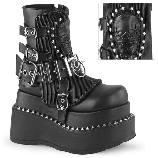 demonia Bear-150 Black Vegan Leather