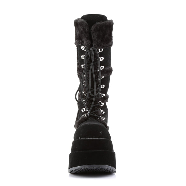 Demonia Bear-202 Black Vegan Suede