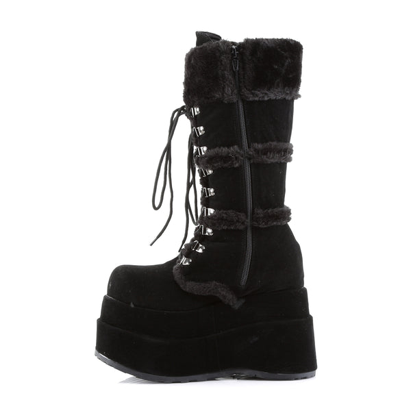 Demonia Bear-202 Black Vegan Suede