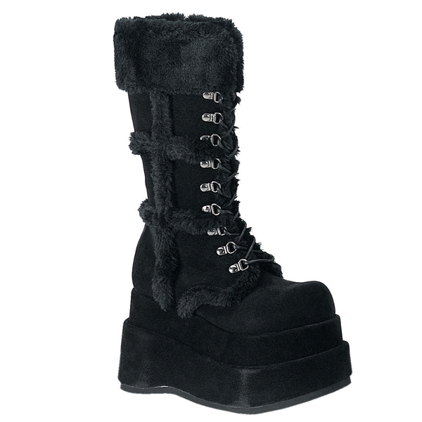 demonia Bear-202 Black Vegan Suede