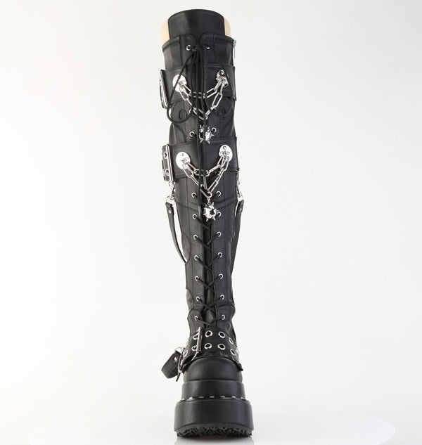 Demonia Bear-316 Black Vegan Leather