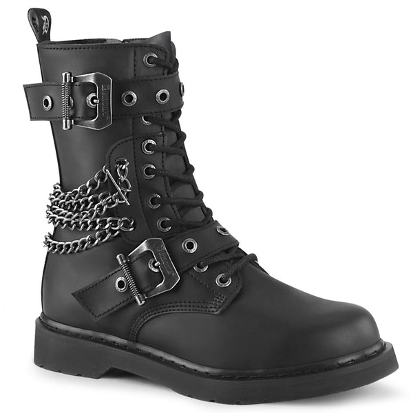 demonia Bolt-250 Black Vegan Leather