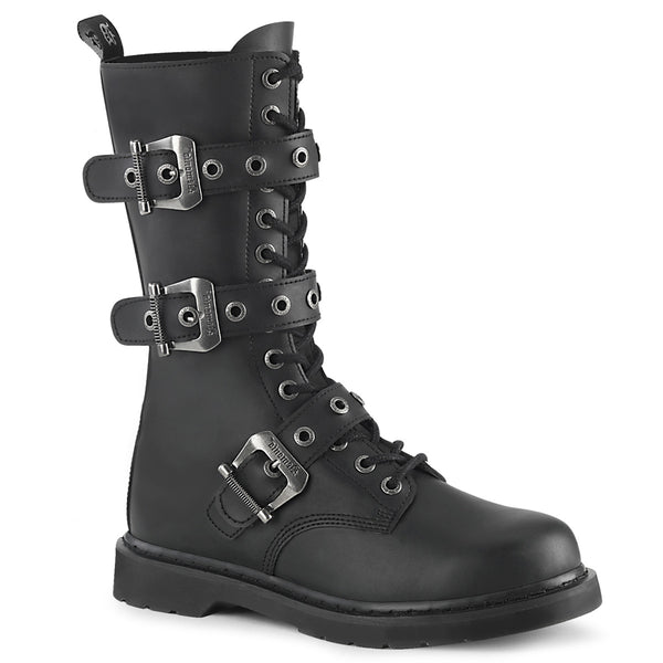 demonia Bolt-330 Black Vegan Leather