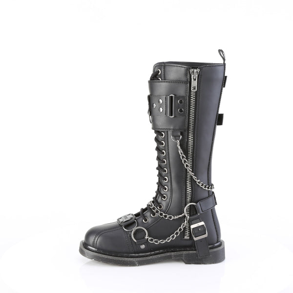 Demonia Bolt-415 Black Vegan Leather