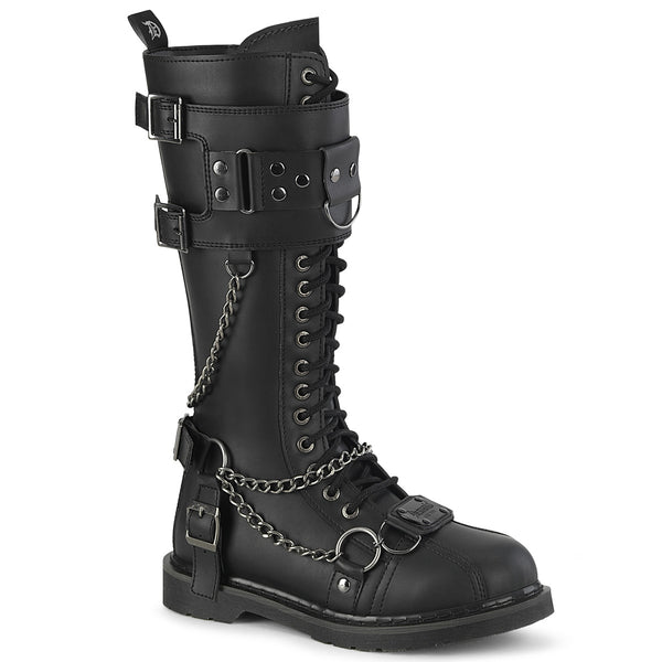 demonia Bolt-415 Black Vegan Leather
