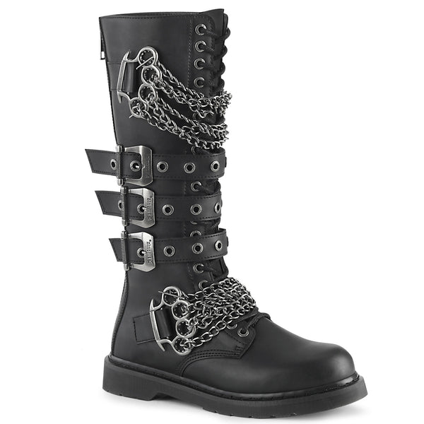 demonia Bolt-450 Black Vegan Leather
