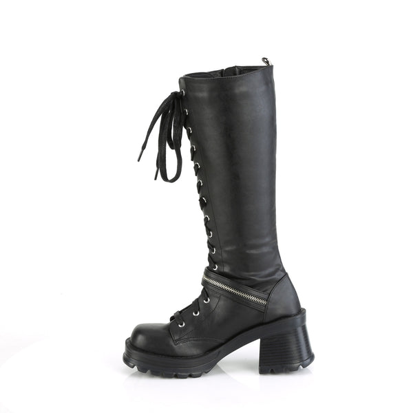Demonia Bratty-206 Black Vegan Leather